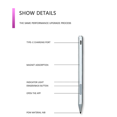 Van het de Generatiescherm van de palmverwerping de 2de Aanraking Pen Active Stylus Pencil WR19 3.7V