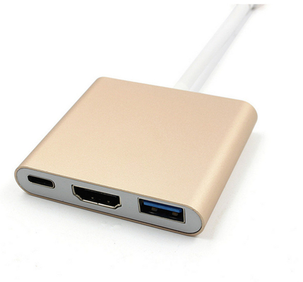 Laptop van type-c 3in1 de Uitbreiding van Basisstationdisplayport Usb voor 4 monitors