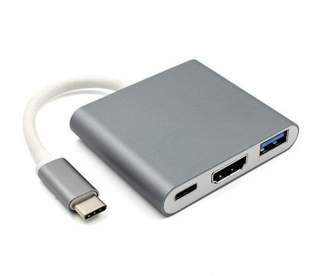 Laptop van type-c 3in1 de Uitbreiding van Basisstationdisplayport Usb voor 4 monitors
